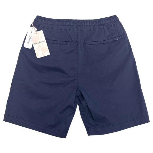 Tommy Bahama Mens Small Navy Oceanside Poplin Elastic Waist 8" Inseam Shorts - Picture 2 of 7